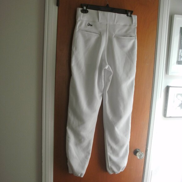 NWT GATOR White With Dark Green Piping Baseball Pants Polyester adult size S - Picture 2 of 2